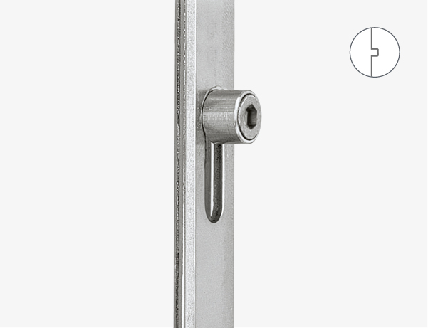 Версия с роликовой цапфой и засовом