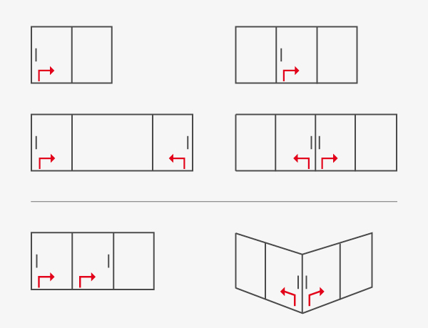 Виды открывания